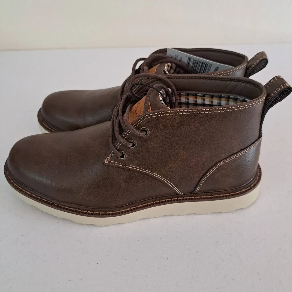 Buffalo Metcalf Chukka Boots Mens 8 Brown New Memory Foam Wedge Sole 1243-609